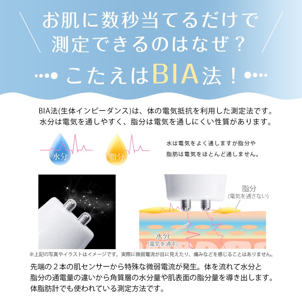 Amazon.co.jp: 充電式 スキンチェッカー 肌チェッカー 肌診断 肌測定